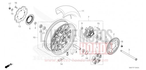 ROUE ARRIERE CB500XAM de 2021